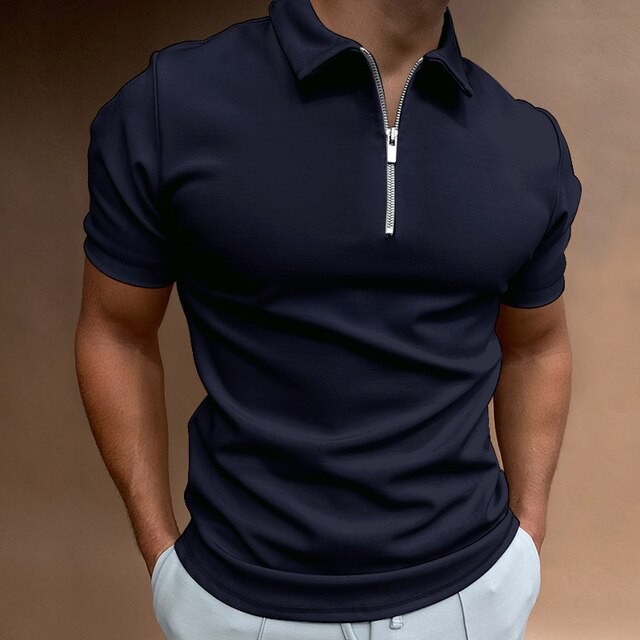 Strazoro | Polo Shirt Met Rits | Heren Casual Polo | Zomer Top