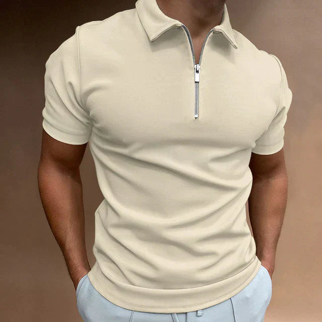 Strazoro | Polo Shirt Met Rits | Heren Casual Polo | Zomer Top