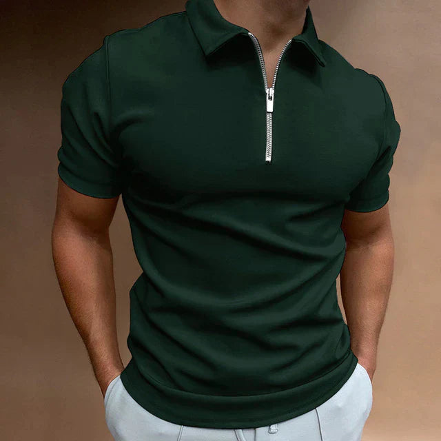 Strazoro | Polo Shirt Met Rits | Heren Casual Polo | Zomer Top