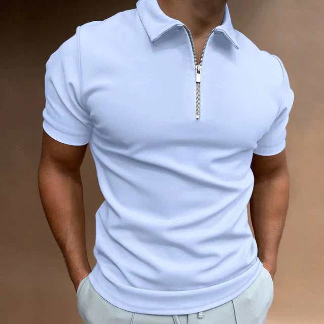 Strazoro | Polo Shirt Met Rits | Heren Casual Polo | Zomer Top