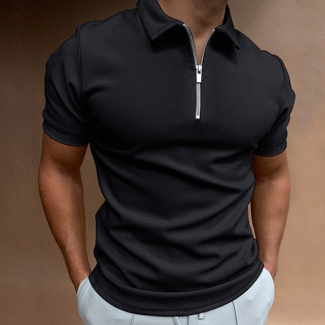 Strazoro | Polo Shirt Met Rits | Heren Casual Polo | Zomer Top