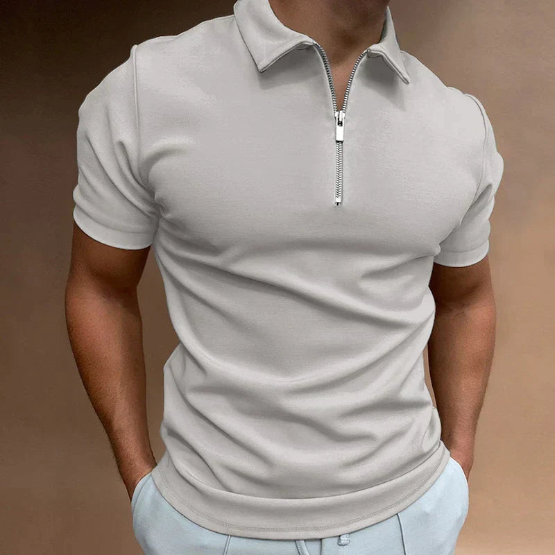 Strazoro | Polo Shirt Met Rits | Heren Casual Polo | Zomer Top
