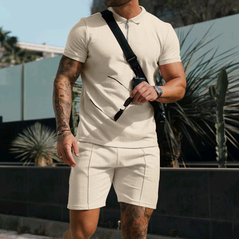 Strazoro | Katoenen Polo Set | Heren Outfit | Casual Zomer Set