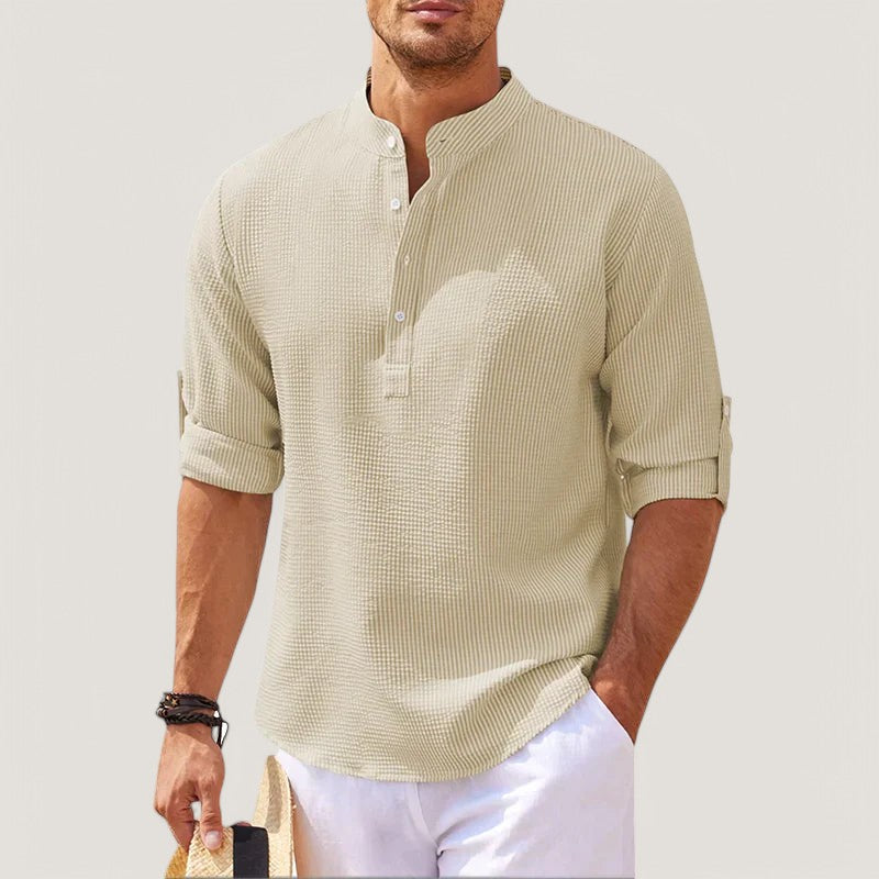 Strazoro | HerenBlouse | Linnen Stof | | Lange Mouwen